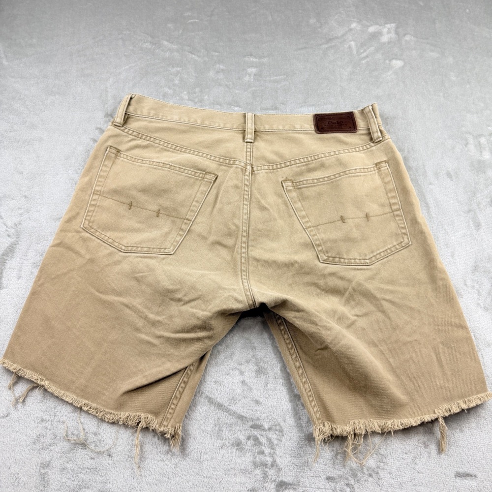 Polo Ralph Lauren Classic 867 Cutoff Shorts Tan Khaki Men's 32 - Picture 2 of 13